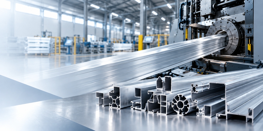 Ample Extrusion aluminium profiles and modern extrusion press facility